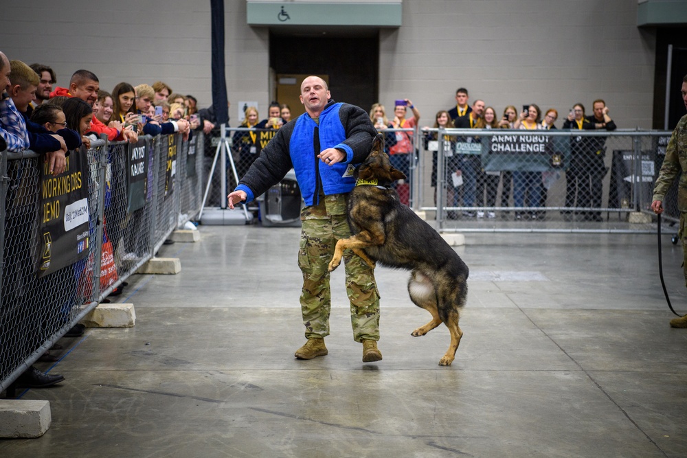 USAREC Soldier and K9 Atuk demonstration at FFA