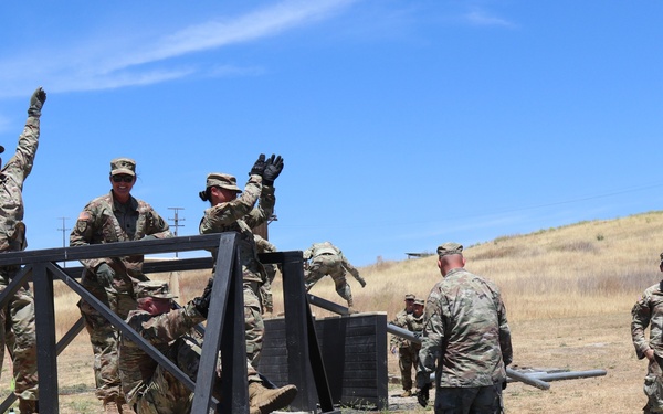 63rd Readiness Division Soldiers complete leadership reaction course during annual training