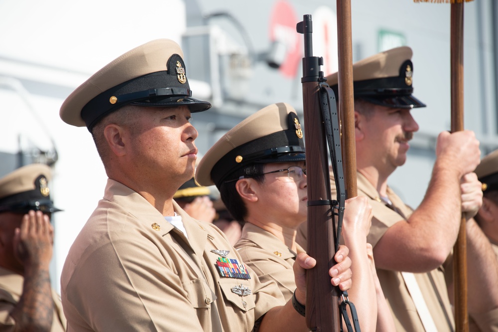 USS Boxer Sailors Receive Their Anchors During Chief Pinning Ceremony