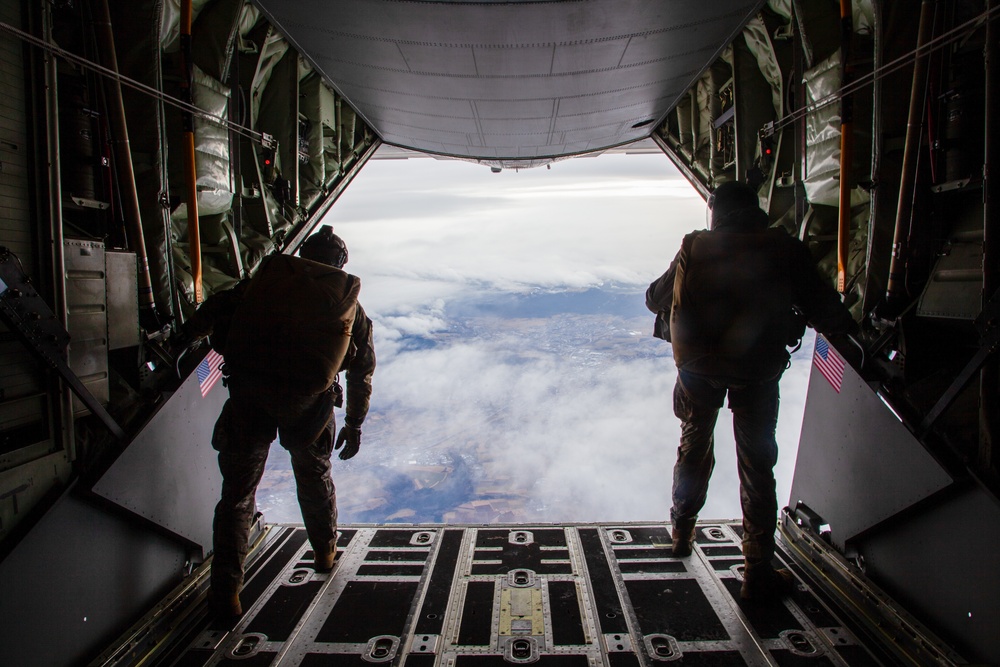 SOCEUR soldiers conduct HALO Jumps