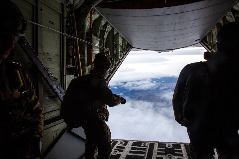 SOCEUR soldiers conduct HALO Jumps