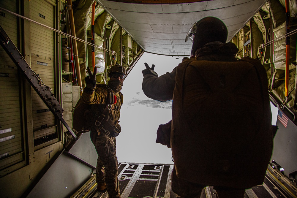 SOCEUR soldiers conduct HALO Jumps