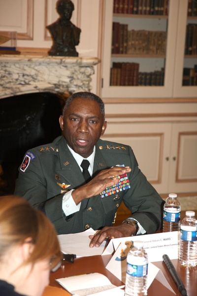 Gen. Kip Ward's visit to Paris for a media roundtable, January 2010