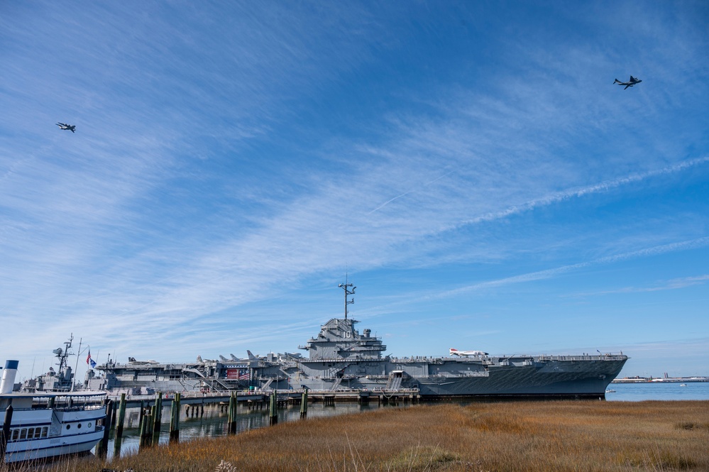 The C-17 Globemaster III soars across the lowcountry