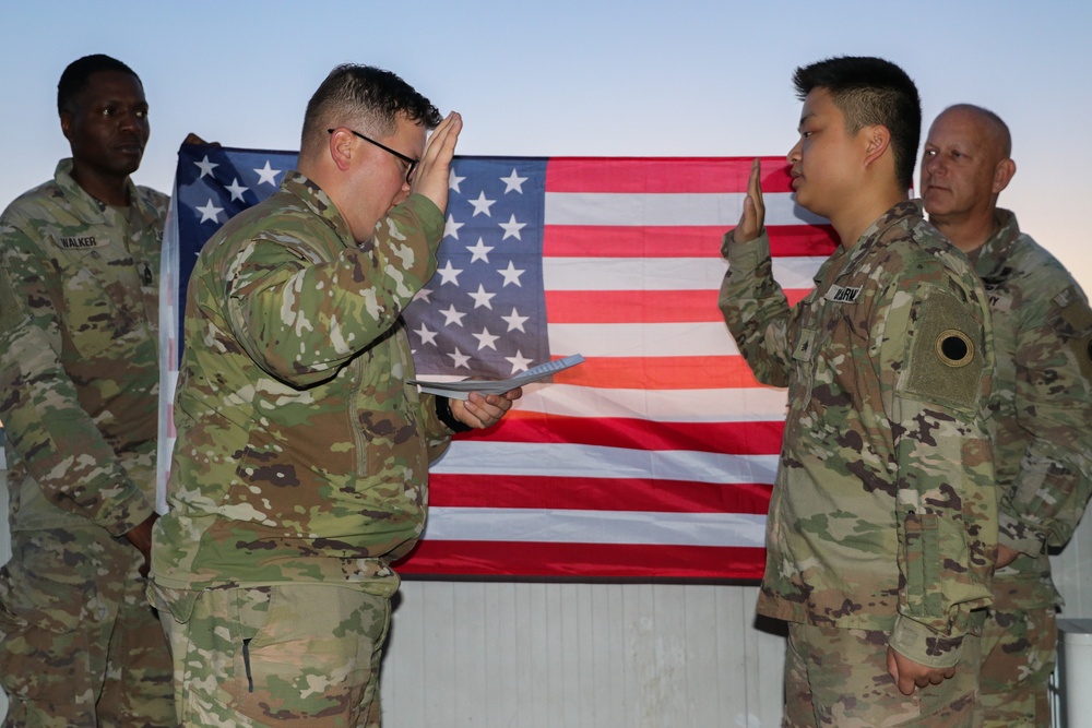 37th Infantry Brigade Combat Team Soldier reaffirms commitment to the United States