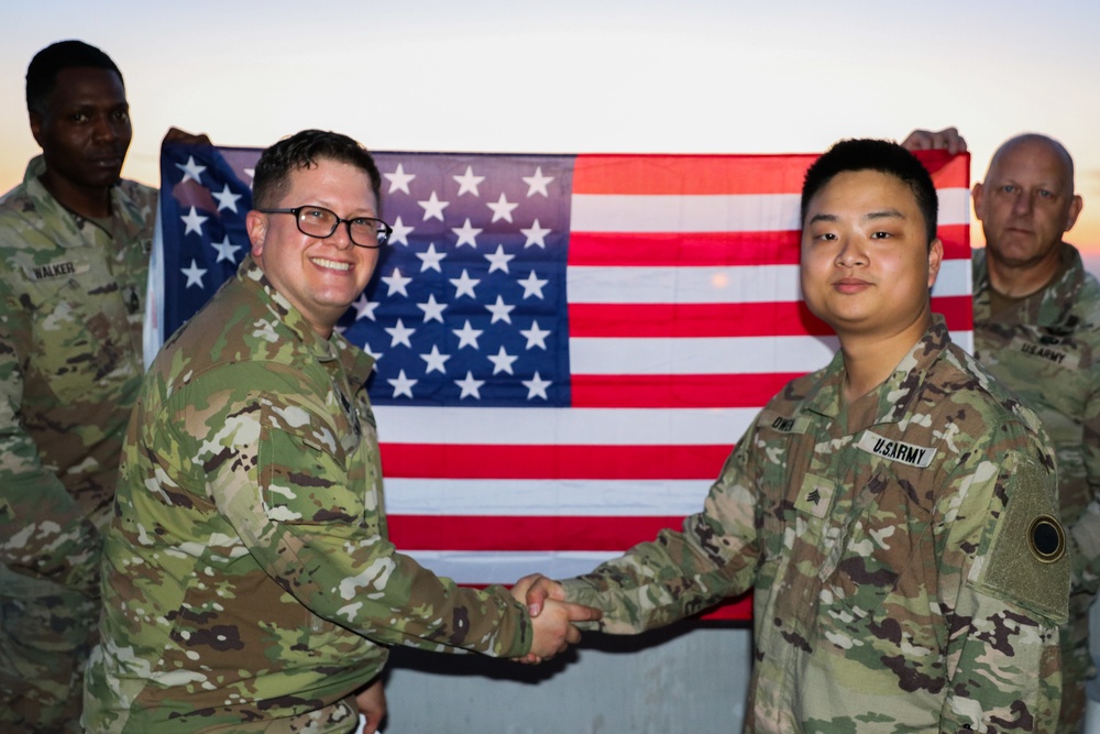 37th Infantry Brigade Combat Team Soldier reaffirms commitment to the United States