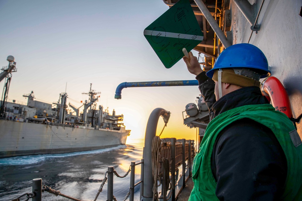 USS Leyte Gulf Replenishment at Sea