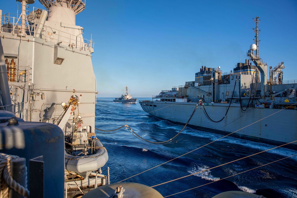 USS Leyte Gulf Replenishment at Sea