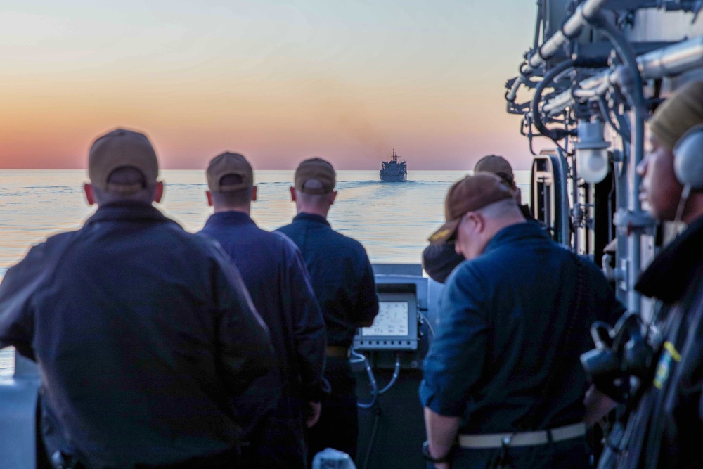 USS Leyte Gulf Replenishment at Sea