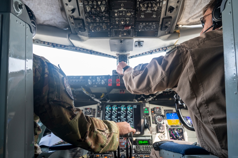 F-15s fly high with KC-135