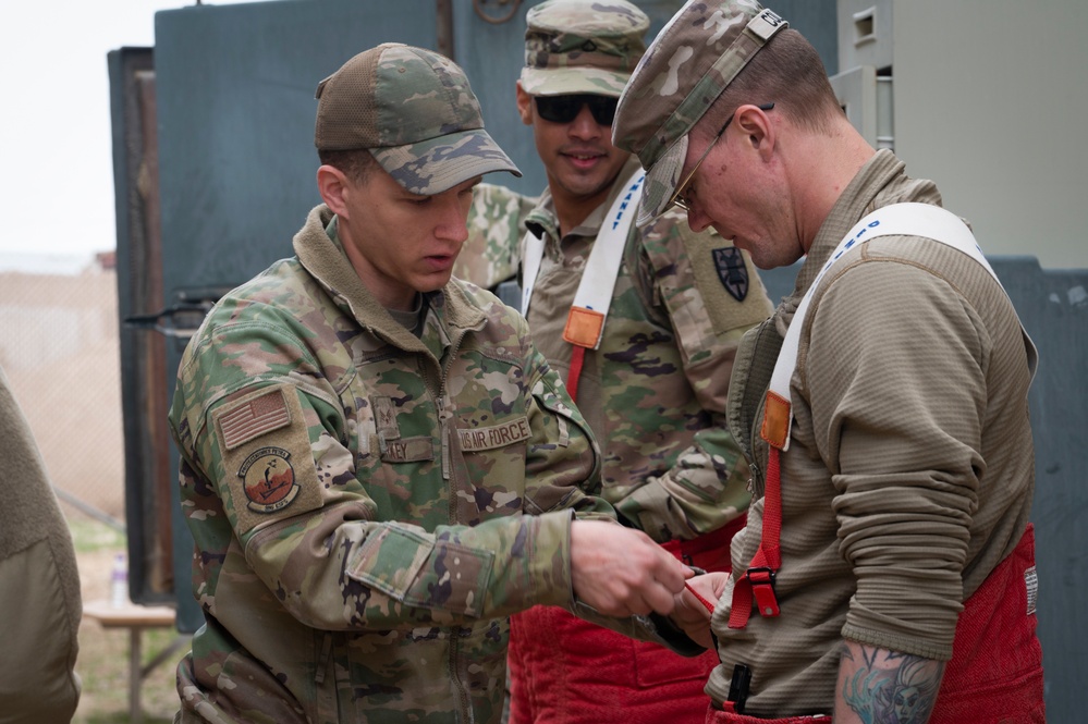 386 ESFS host Military Working Dog demonstration for joint and coalition partners