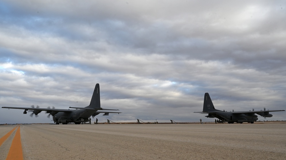 HC-130J, AC-130 perform FARP exercise in CENTCOM AOR