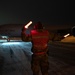 Marshalling KC-135 Stratotanker for takeoff