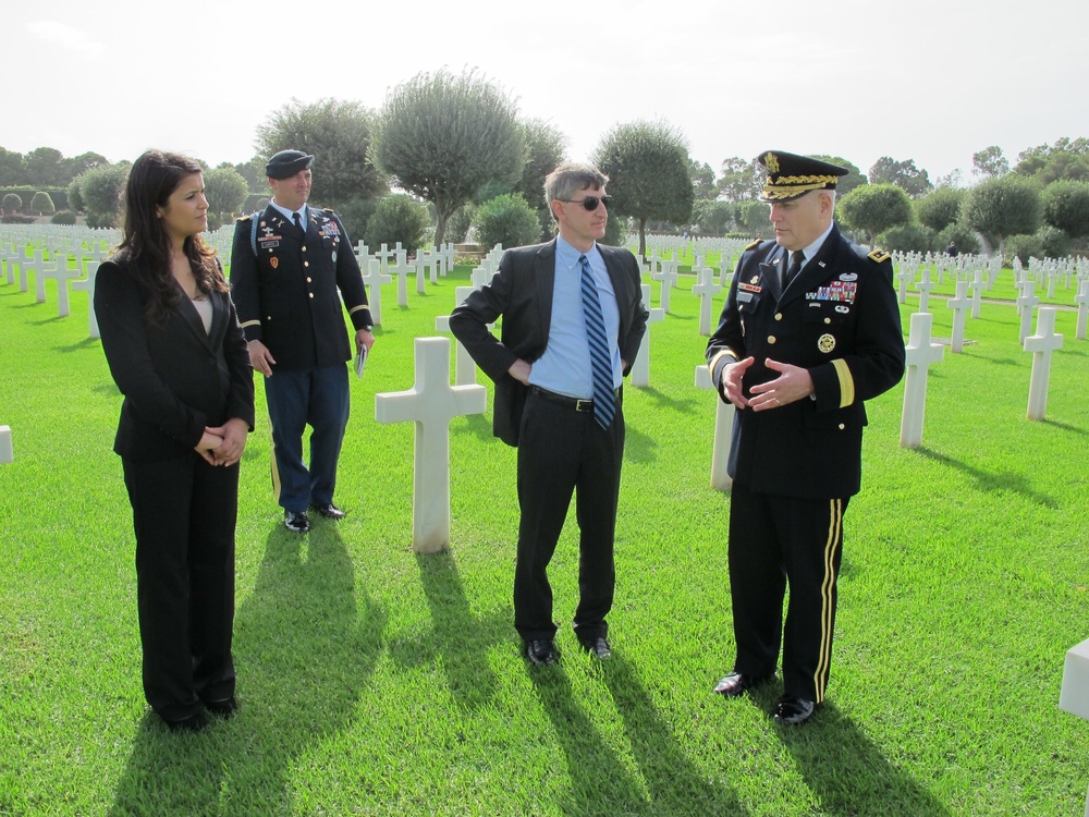 Gen. Carter Ham visits North Africa American Military Cemetary, November 2012