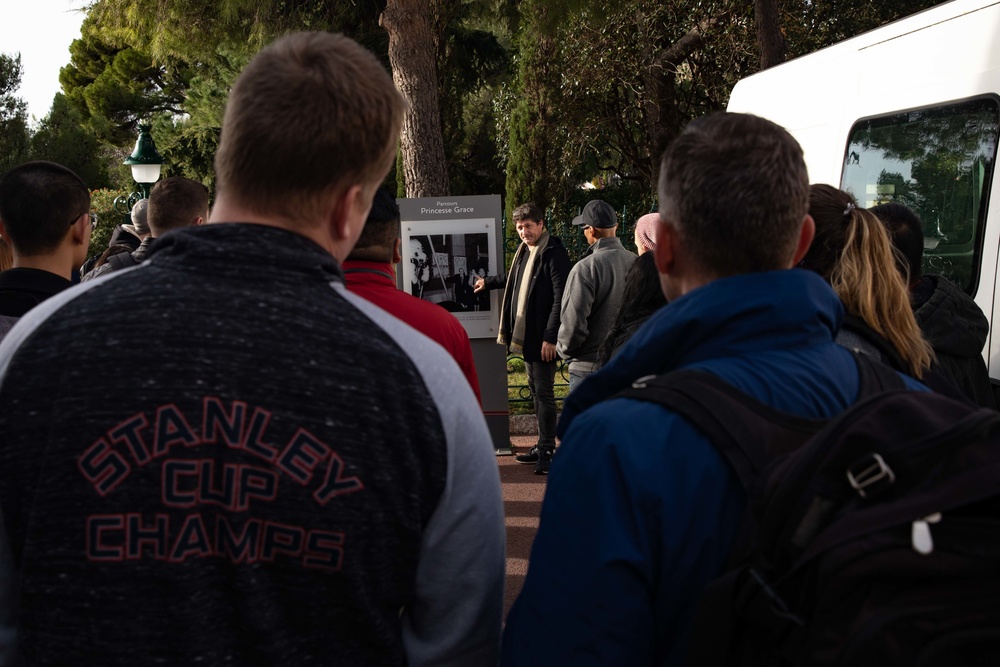 Sailors take a Morale, Welfare, and Recreation (MWR) Tour to Monaco