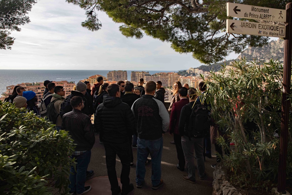 Sailors take a Morale, Welfare, and Recreation (MWR) Tour to Monaco