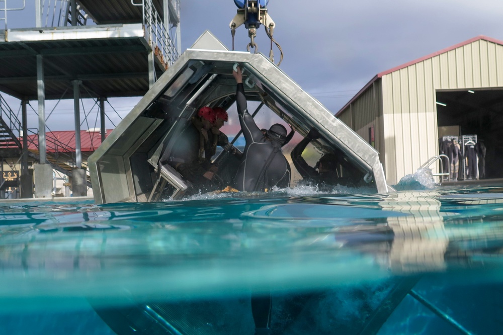 Combat Logistics Battalion 15 Performs Under Water Egress Training
