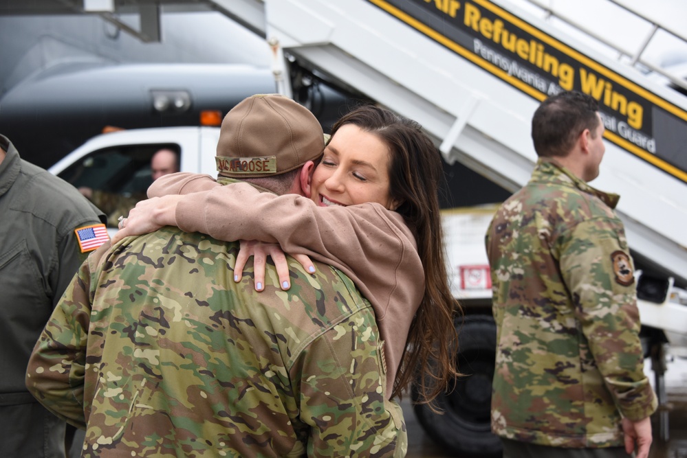 Pennsylvania Air National Guardsmen Reunite with Family After Deployment