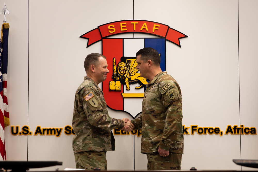 Lt. Col. Kopp gets frocked to colonel on Caserma Del Din