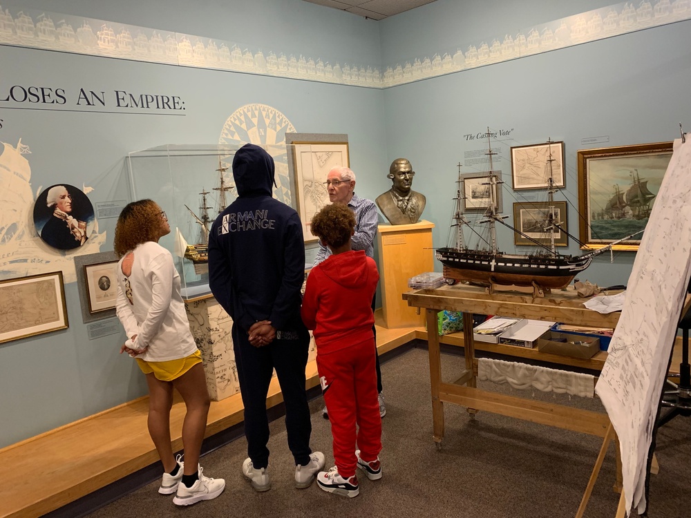 Museum volunteer in action