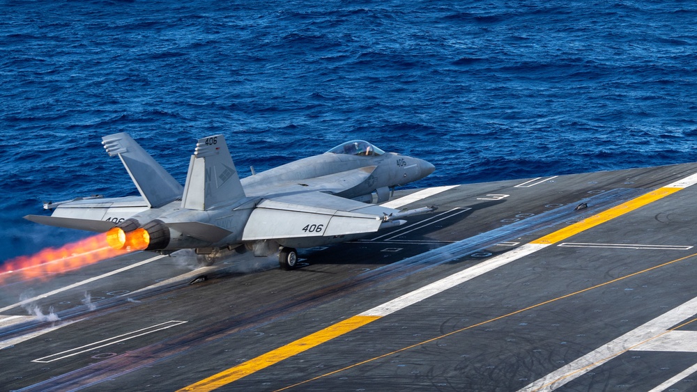 Aircraft Takes Off From Flight Deck