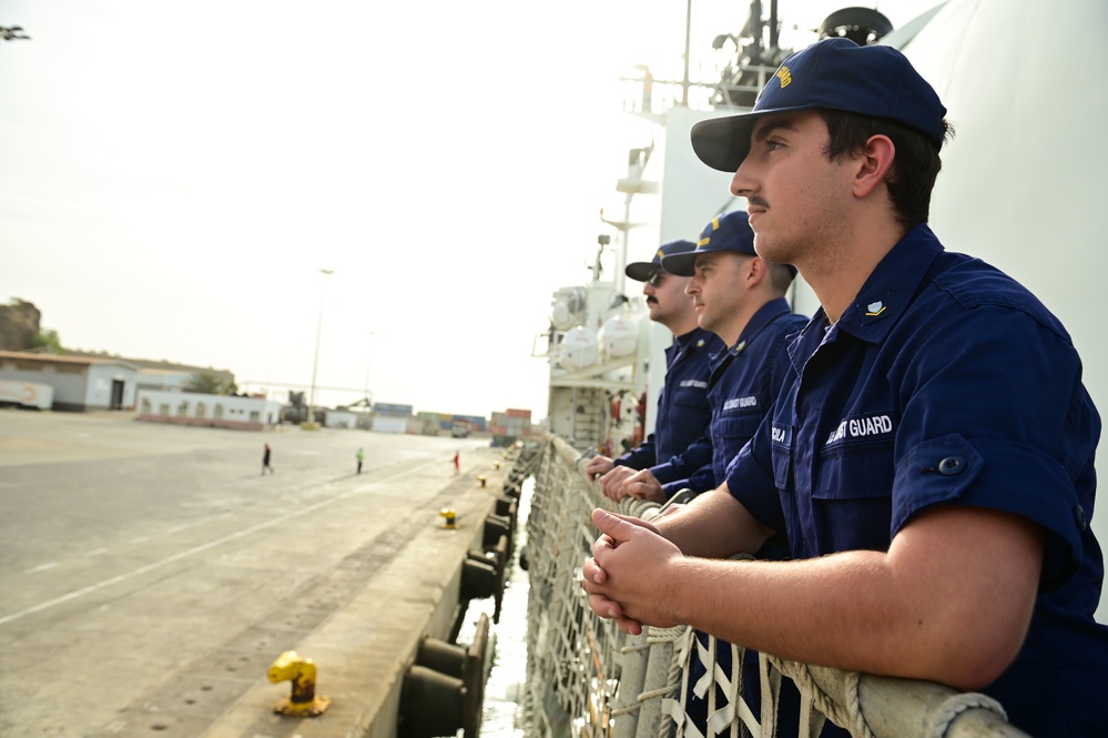 USCGC Spencer (WMEC 905) arrives in Praia, Cabo Verde