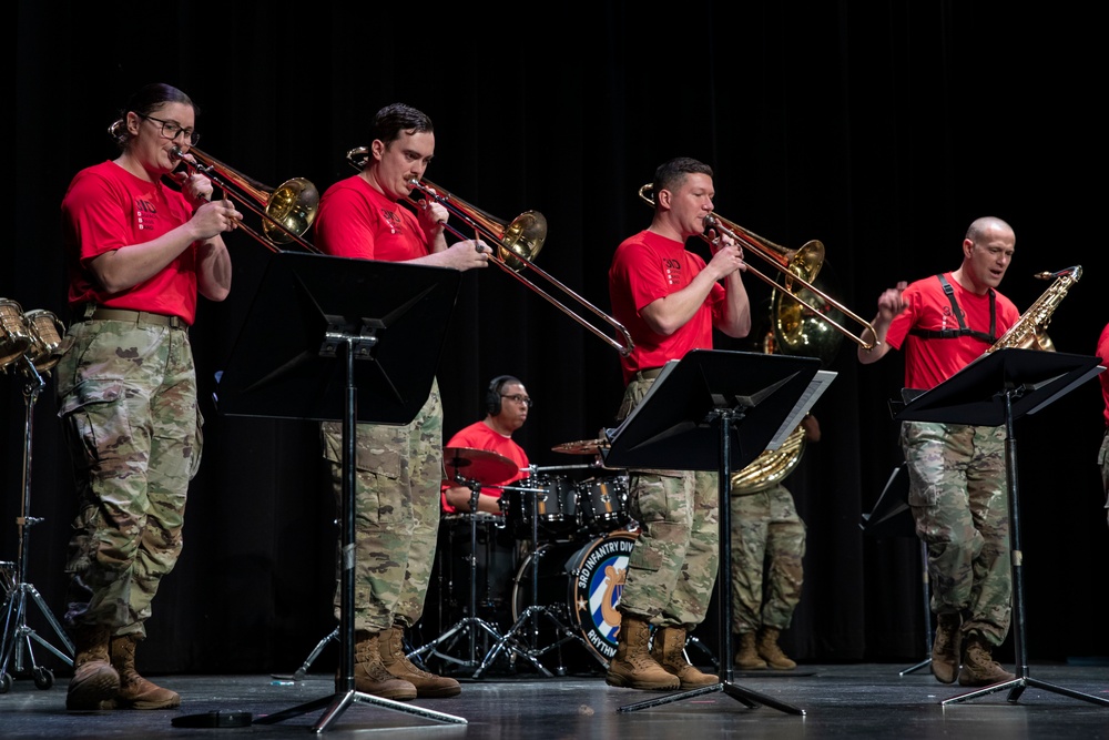 Dogface Brass Band performs at Atlantic High School in Florida