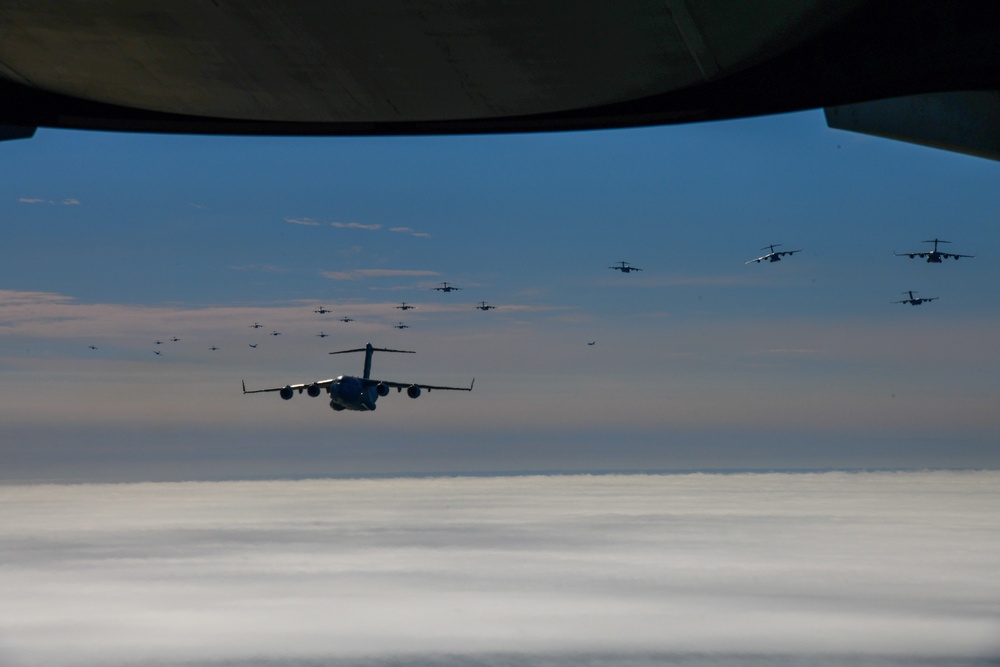 JB Charleston launches 24 C-17s, demonstrates warfighting capabilities during mission generation exercise