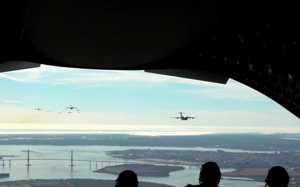 JB Charleston launches 24 C-17s, demonstrates warfighting capabilities during mission generation exercise