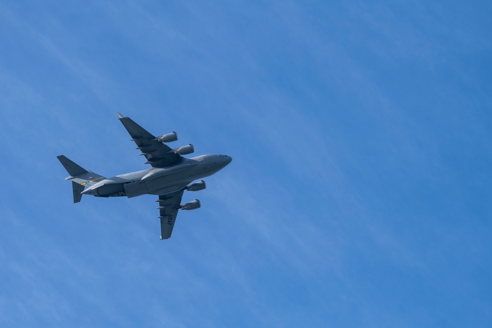 The C-17 Globemaster III soars across the Lowcountry