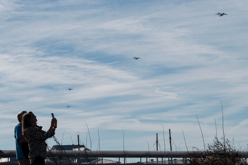 The C-17 Globemaster III soars across the Lowcountry