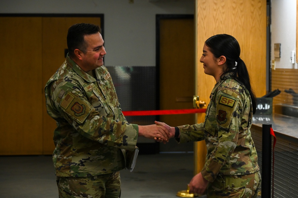 Maj. Gen. Lutton and Chief Master Sgt. Gamez Visit Minot Air Force Base