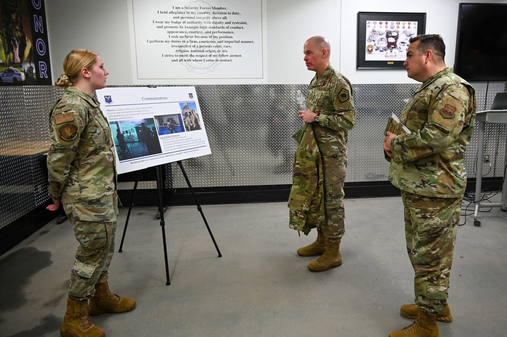 Maj. Gen. Lutton and Chief Master Sgt. Gamez Visit Minot Air Force Base