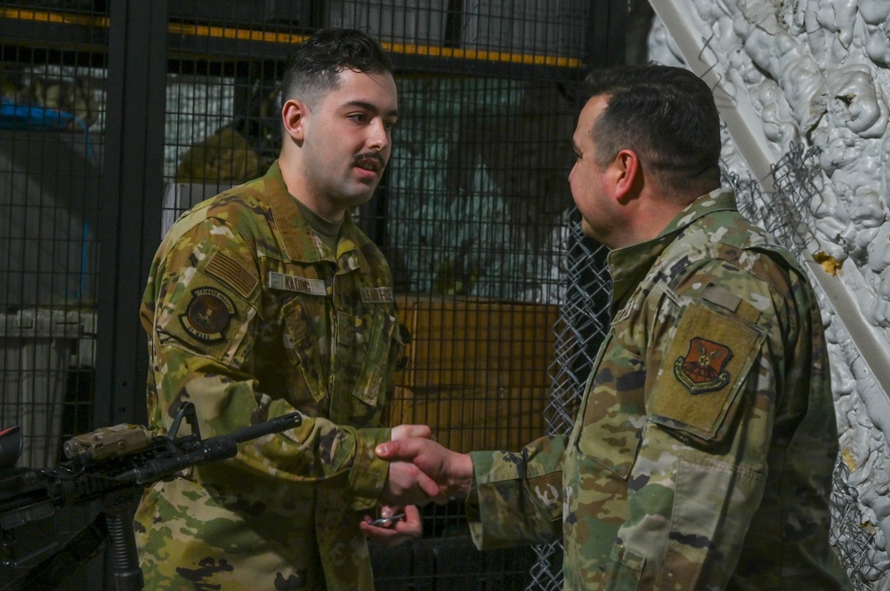 Maj. Gen. Lutton and Chief Master Sgt. Gamez Visit Minot Air Force Base
