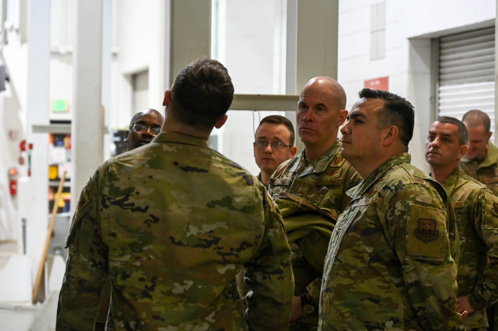 Maj. Gen Lutton and Chief Master Sgt. Gamez visit Minot Air Force Base