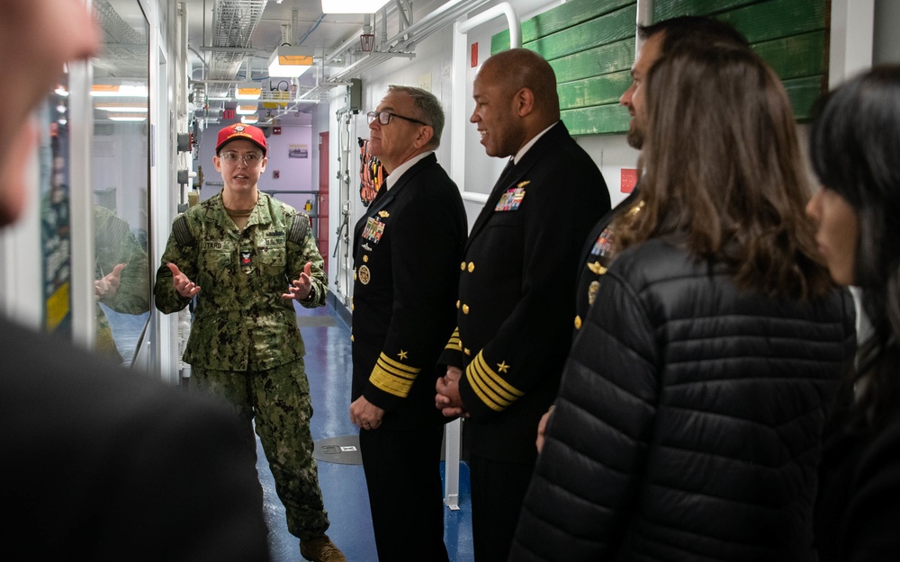 Deputy Chief of Naval Operations and Medal of Honor Recipient tour Recruit Training Command