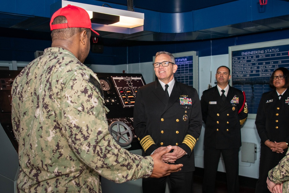 Deputy Chief of Naval Operations and Medal of Honor Recipient tour Recruit Training Command