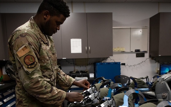 AFE Airmen inspect HGU-55/P helmets