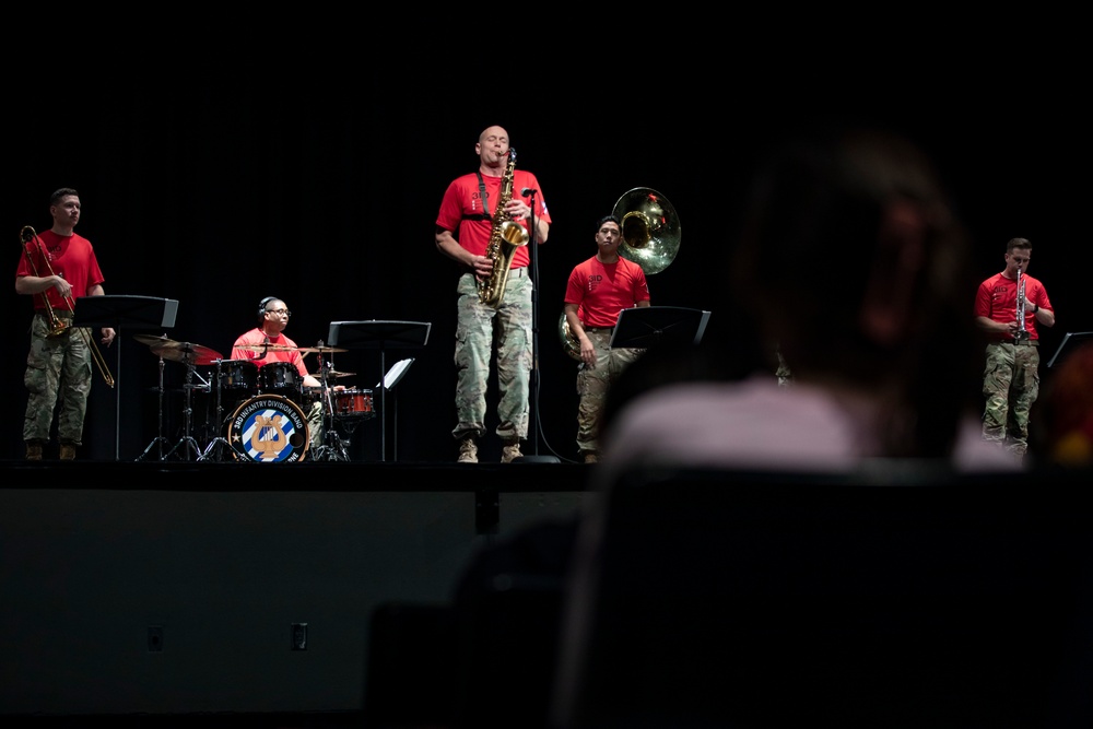 Dogface Brass Band performs at Lyman High School in Florida