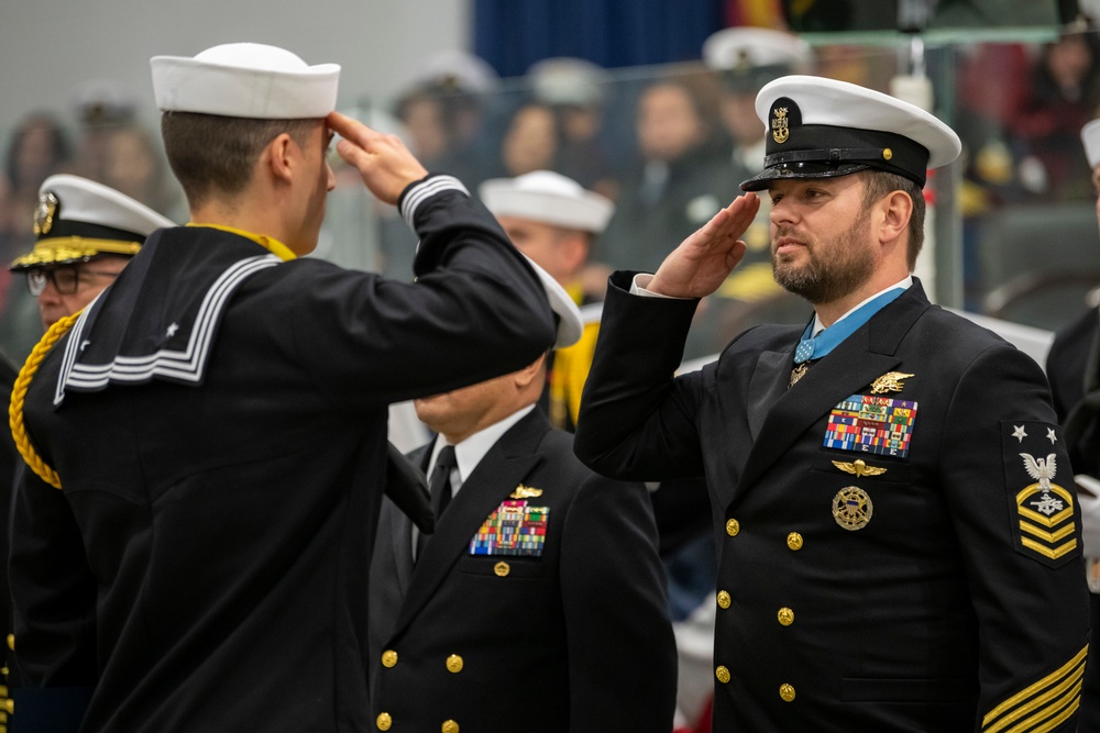 Recruit Training Command Pass-in-review graduation