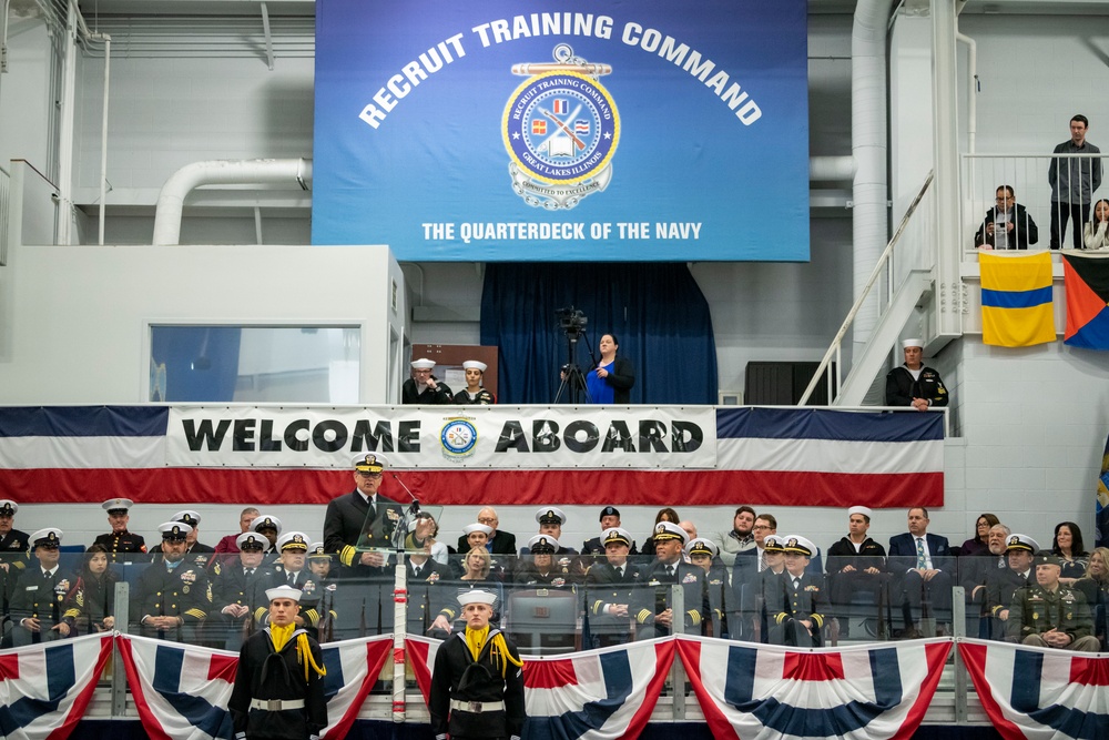 Recruit Training Command Pass-in-review graduation