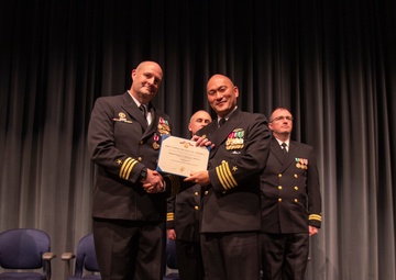 USS Alabama crew host a change of command ceremony.