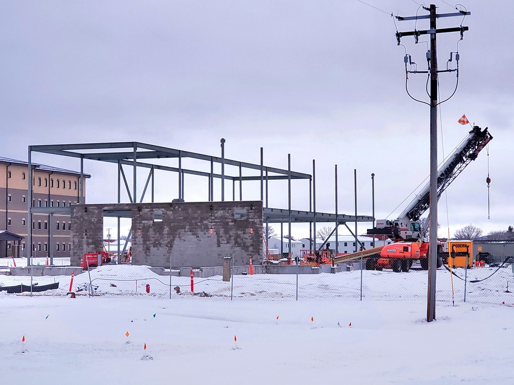 January 2023 construction operations of $11.96 million transient training brigade headquarters at Fort McCoy