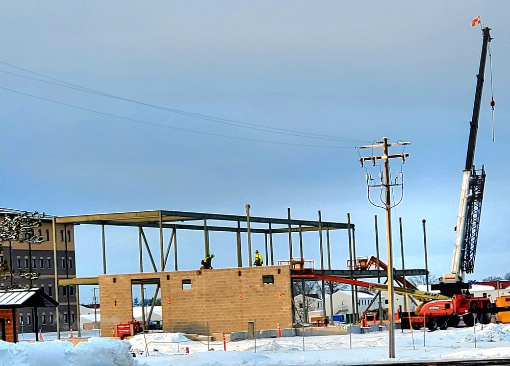 January 2023 construction operations of $11.96 million transient training brigade headquarters at Fort McCoy