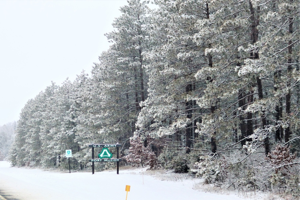 January 2023 snow scenes at Fort McCoy