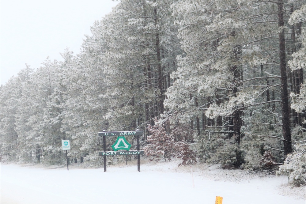 January 2023 snow scenes at Fort McCoy