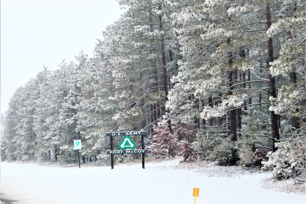 January 2023 snow scenes at Fort McCoy
