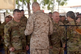 CJTF-HOA holds combat patching ceremony for 157th Maneuver Enhancement Brigade Soldiers
