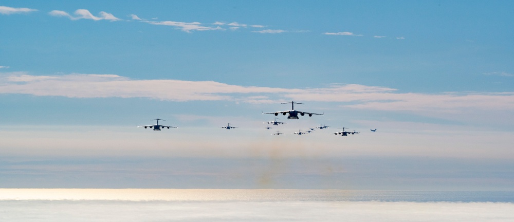JB Charleston launches 24 C-17s, demonstrates warfighting capabilities during mission generation exercise