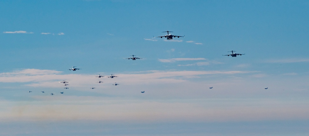 JB Charleston launches 24 C-17s, demonstrates warfighting capabilities during mission generation exercise